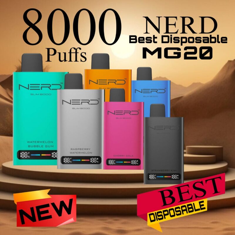 Nerd Slim 8000 Puffs 20MG Disposable Vape in Dubai UAE