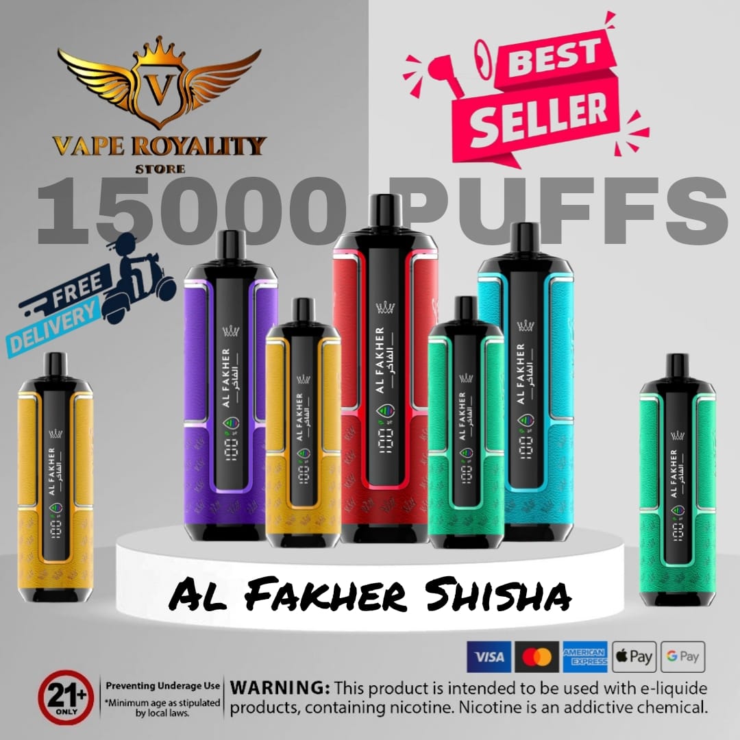 Al Fakher 15000 Puffs Shisha Disposable Vape Al Fakher Crown Bar 15000 Puffs