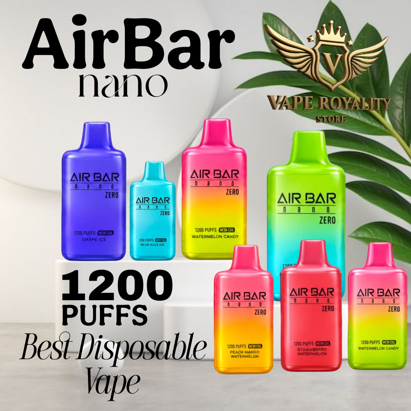 AirBar Nano 1200 Puffs 0mg Disposable Vape Air Bar Nano Zero 1200 Puffs